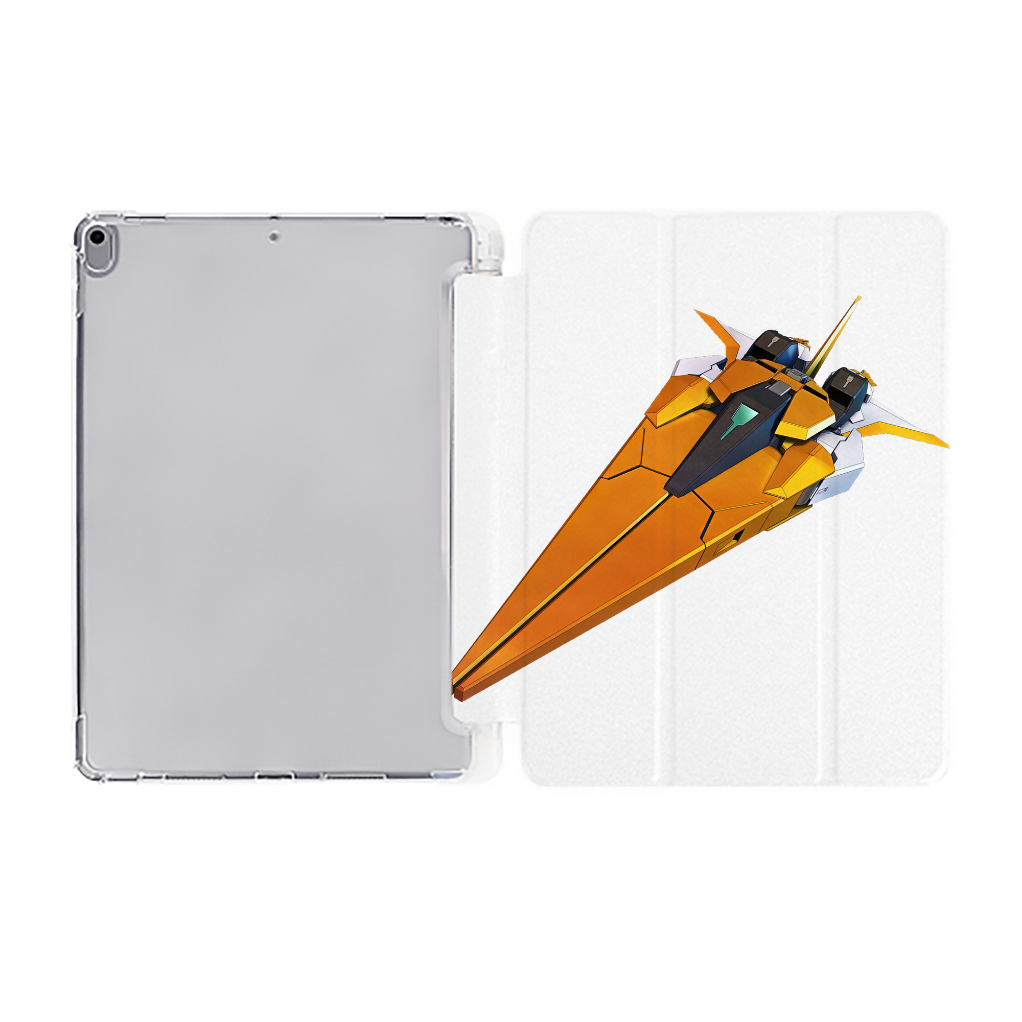 （画像用） 機動戦士ガンダム Mobile Suit Gundam IPad ケース ペン収納付き 三つ折りスタンド PUレザー×シリコン 対応機種9.5/10.5/10.9インチ